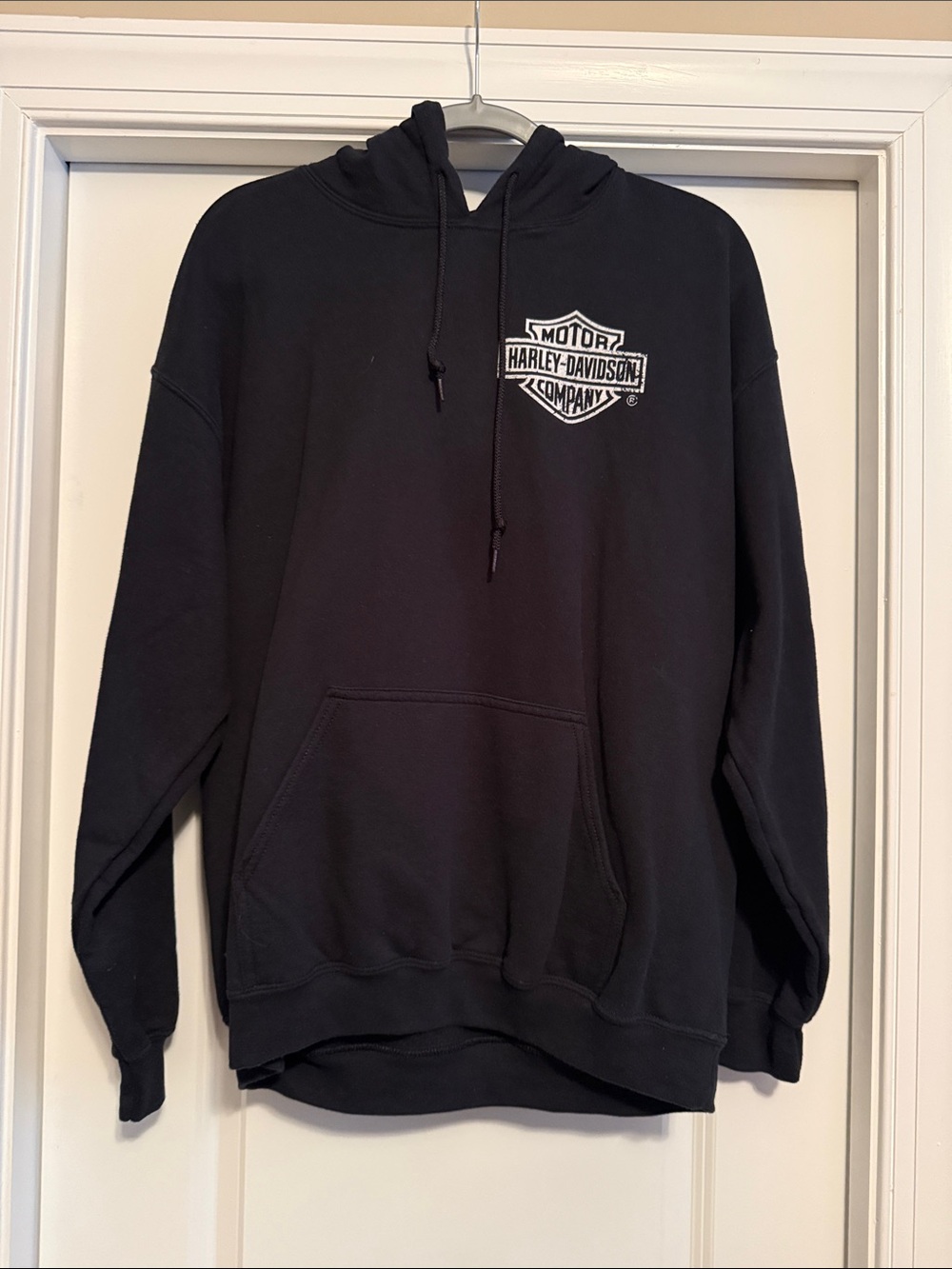 Harley-Davidson Black Hoodie with White Shield Logo